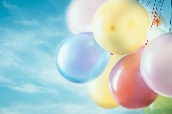 Group multicolor balloons — Stock Photo, Image