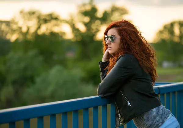 Portrait of red-haired girl — Stock Photo, Image