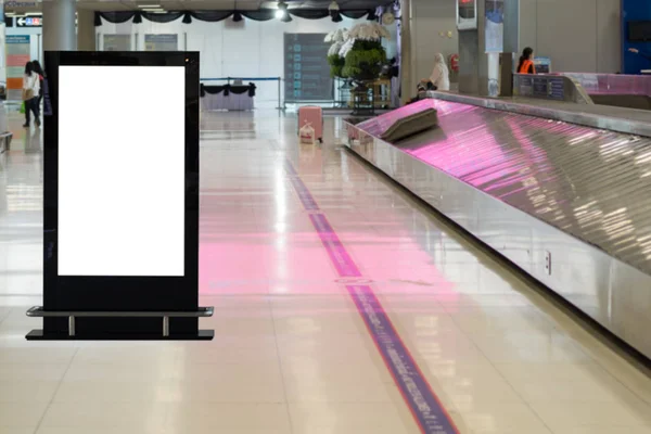 blank advertising billboard at airport background large LCD advertisement