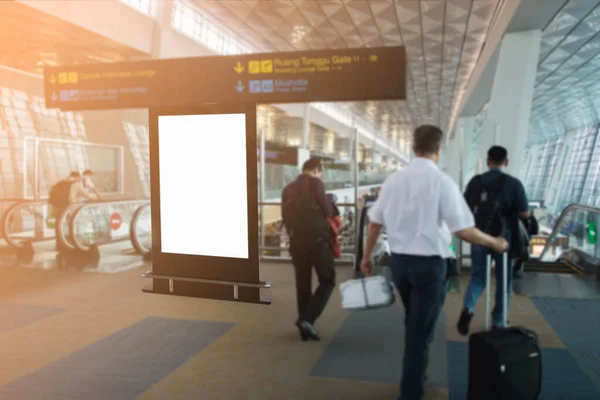 blank advertising billboard at airport background large LCD advertisement