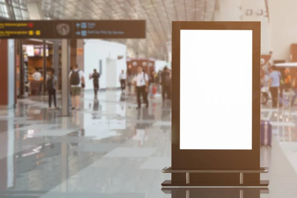 Leere Werbetafel Flughafen Hintergrund Große Lcd Werbung — Stockfoto