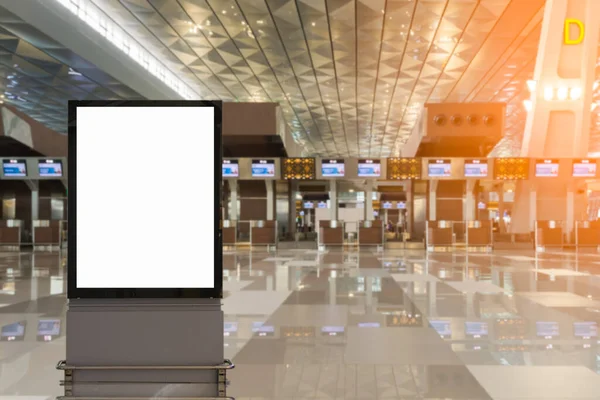 blank advertising billboard at airport background large LCD advertisement