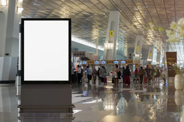 blank advertising billboard at airport background large LCD advertisement