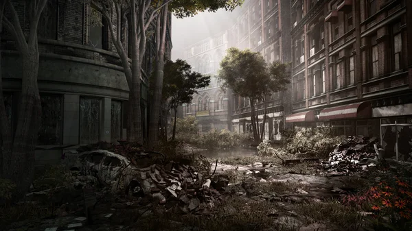 Issız şehirdeki sokak