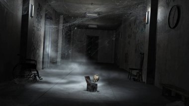 Terk edilmiş hastanede.