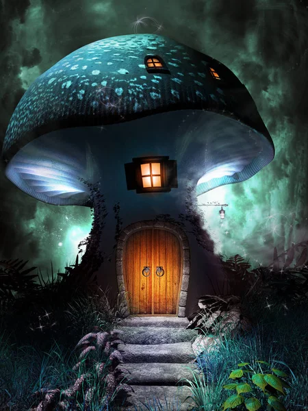 Märchenhaftes Pilzhaus — Stockfoto
