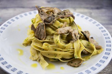 Porcini mantarlı Fettuccine makarna