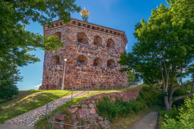 Haga Bölgesi 'ndeki Skansen Kronan Redoubt manzarası. Göteborg. İsveç