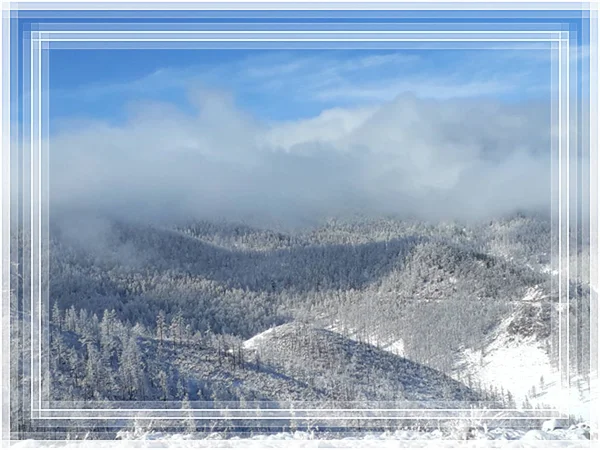 Imagen navideña de montaña — Foto de Stock