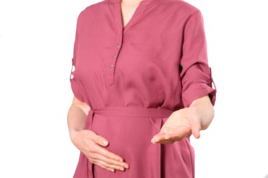 Eli boş hamile bir kadın..