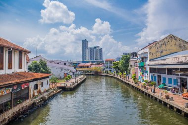 Malacca, Malezya 'nın Malacca şehrinin ortasından akan Malacca Nehri