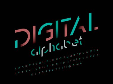 Modern soyut alfabe tasarımının vektörü