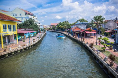 Malacca, Malezya 'nın Malacca şehrinin ortasından akan Malacca Nehri