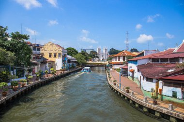 Malacca, Malezya 'nın Malacca şehrinin ortasından akan Malacca Nehri