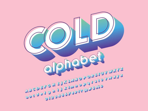 Vector of stylized modern alphabet design