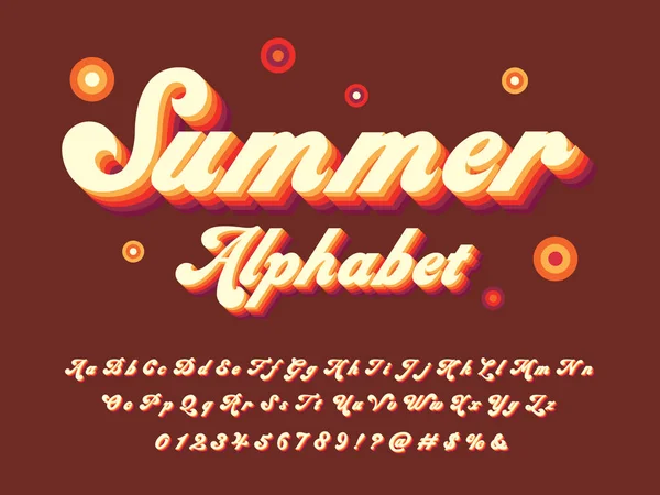 Bir groovy hippi tarzı alfabe tasarım