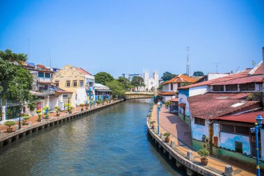 Malacca, Malezya 'nın Malacca şehrinin ortasından akan Malacca Nehri