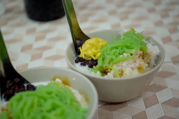 Gros Plan Malacca Dessert Local Populaire Cendol — Photo