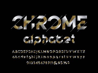 Soyut arka planile fütüristik ekran alfabesi tasarımı