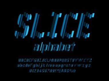 Vektör stilize rendelenmiş yazı tipi ve alfabe tasarımı