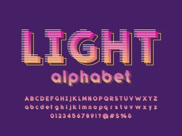 Vecteur Stylisé Design Moderne Alphabet Couleurs Vives — Image vectorielle