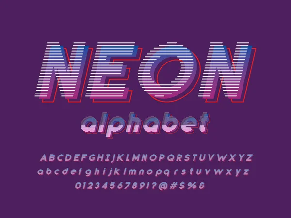 Vecteur Stylisé Design Moderne Alphabet Couleurs Vives — Image vectorielle