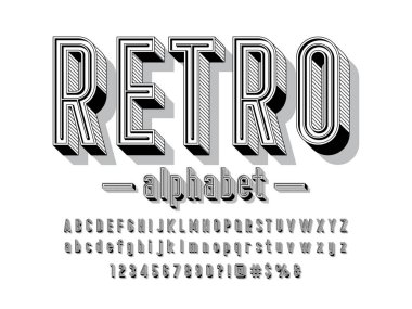 Biçimlendirilmiş modern alfabe tasarımının vektörü