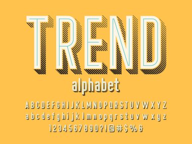 Biçimlendirilmiş modern alfabe tasarımının vektörü