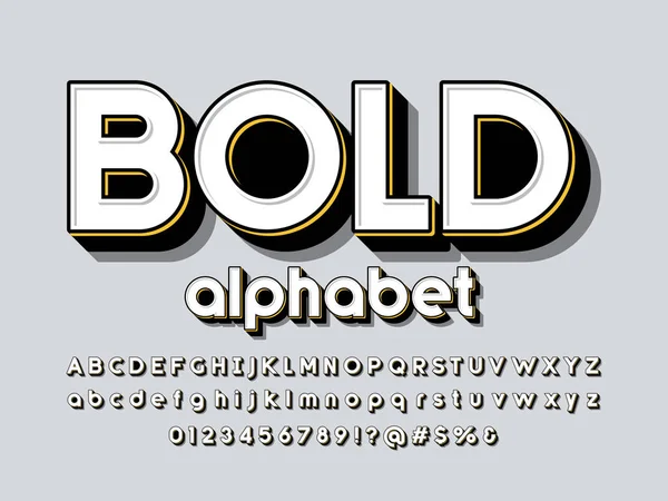 Vector Stylized Modern Alphabet Design — Stock Vector