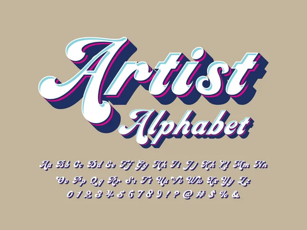 Havalı hippi stili alfabe tasarımının taşıyıcısı