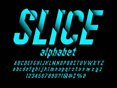 Modern dilimlenmiş alfabe tasarımının vektörü