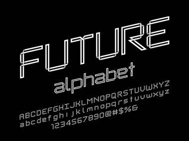 Modern soyut alfabe dizaynının vektörü