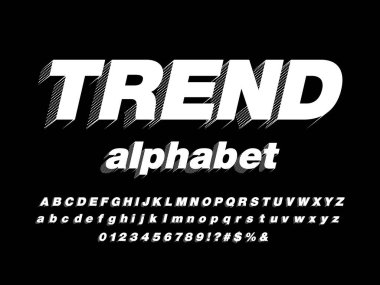 Biçimlendirilmiş modern kalın alfabe tasarımının vektörü