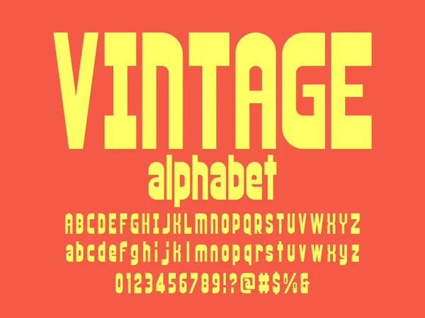 Vector Stylized Retro Alphabet Design — Stock Vector