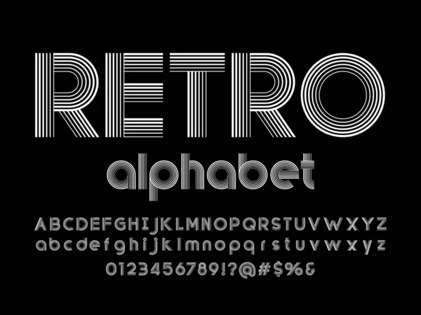 様式化された複数行のアルファベットデザインのベクトル — ストックベクタ