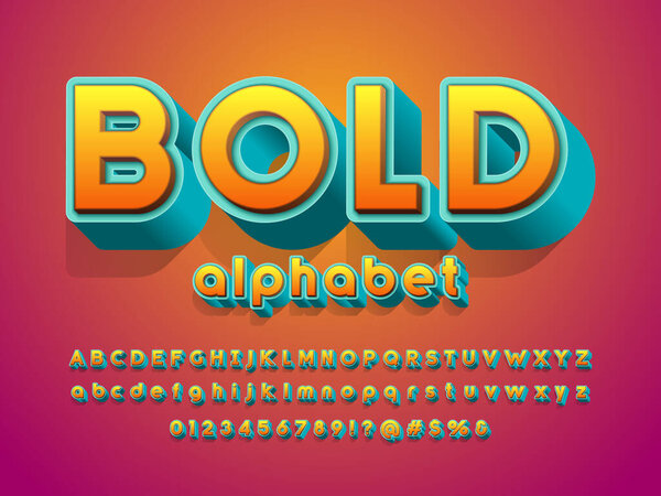 Vector of stylized modern alphabet design