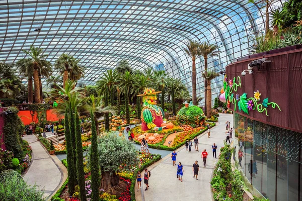 플라워 Flower Dome 싱가포르만에 식물원의 온실중 — 스톡 사진