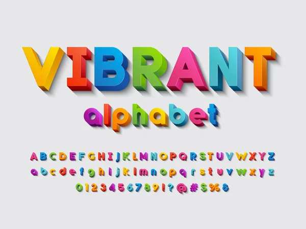 Vektor Des Farbenfrohen Alphabet Designs — Stockvektor