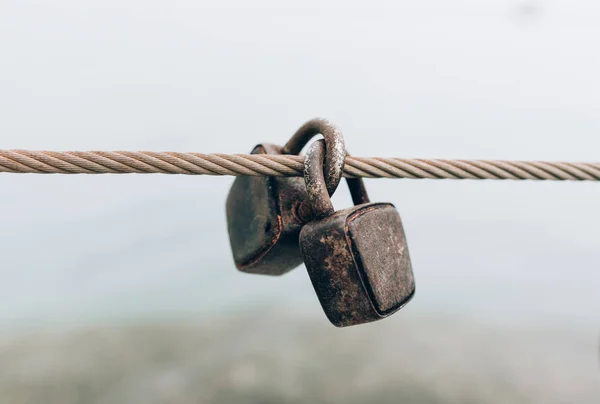 Candado Sobre Fondo Claro Lovelock Promesa —  Fotos de Stock