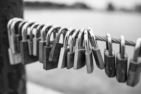 Candado Sobre Fondo Claro Lovelock Promesa — Foto de Stock