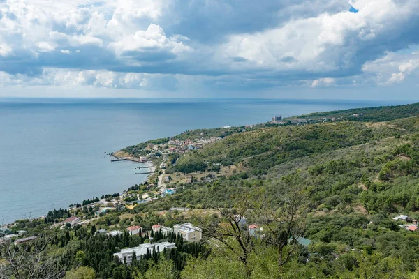 Βραχώδης Ακτή Της Μαύρης Θάλασσας Κριμαία — Φωτογραφία Αρχείου