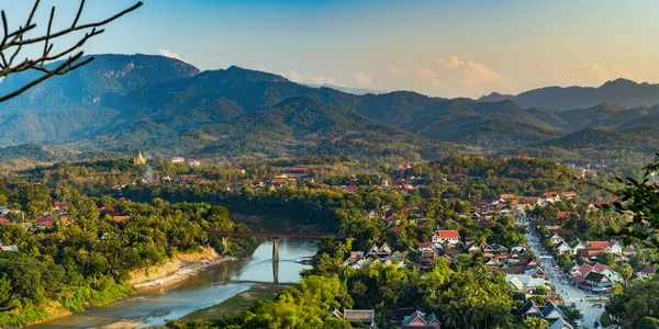 Widok z góry z Luang Prabang — Zdjęcie stockowe