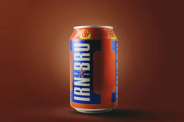 Irn Bru Can Produktfotografie — Stockfoto