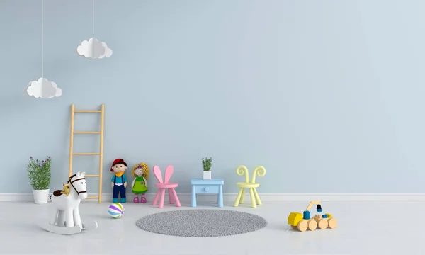 Mesa y silla en el interior de la habitación infantil para maqueta —  Fotos de Stock