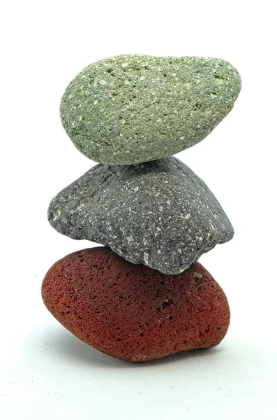 Heap Coloured Volcanic Rocks Sign Balance — 스톡 사진