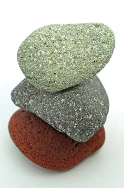 Heap Coloured Volcanic Rocks Sign Balance — 스톡 사진