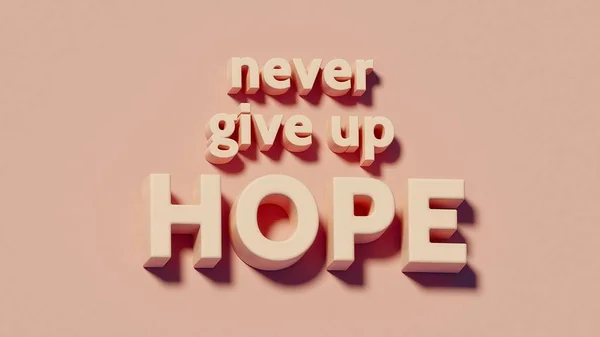 Never Give Hope Illustration — Stock Photo, Image