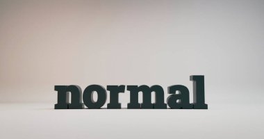 Yeni normal ünvanlar. 3B illüstrasyon