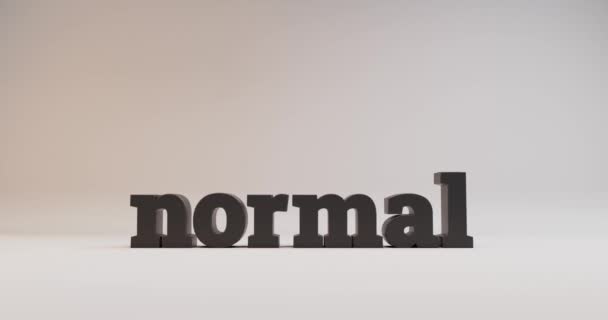 Nouveaux titres typographiques normaux. Animation 3D. Graphiques de mouvement 