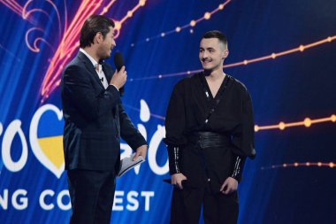 Kyiv, Ukrayna - 15 Şubat 2020: Ukrayna 'dan Eurovision-2020 ulusal seçimleri sırasında Khayat